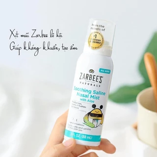 Xịt mũi lô hội Zarbee Mỹ 88ml cho bé Zarbees