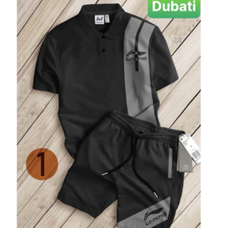 BỘ QUẦN ÁO THỂ THAO NAM MÙA HÈ POLO CHẤT CÁ SẤU CO GIÃN L-NING - DUBATI FASHION