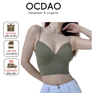 Áo Lót Ngực Siêu Sang Chảnh, Áo Bra Cotton Gân Tăm Co Dãn Đệm Mút Nâng Ngực Gợi Cảm Ocdaoshop