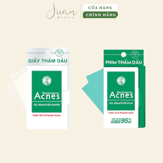 Giấy thấm dầu Acnes Oil Remover Paper (100 tờ) và phim thấm dầu 50 tờ Ju An