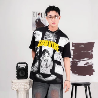 Áo thun Local Brand GOD VIBE Phong Cách Unisex Form Rộng Tay Lỡ GTK62