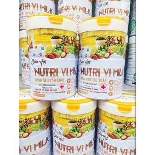 Thực phẩm bổ sung Sữa hạt Nutri Vi Milk Ring Nho Tảo Xoắn - Lon 900g