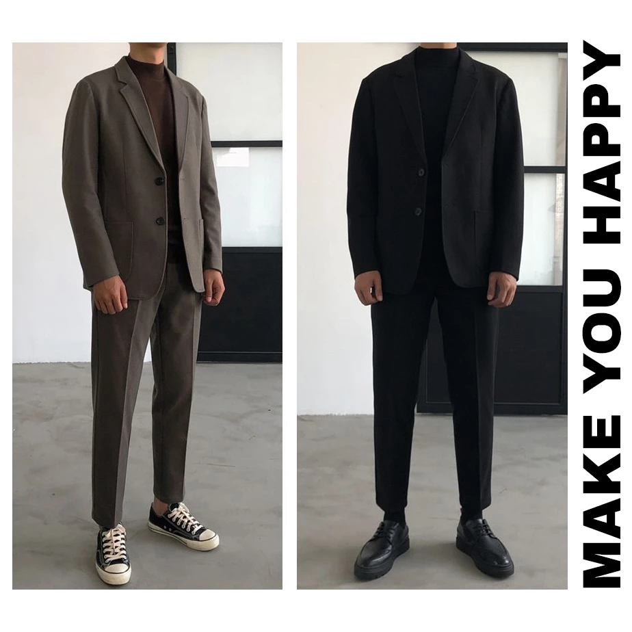 [Sẵn + Hỏa Tốc] Bộ Quần Áo Blazer 2 Cúc Trẻ Trung Hàn Quốc, Lịch Sự, Fom Vừa Người, Tôn Dáng