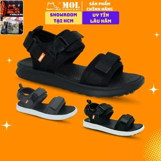 Giày sandal nam nữ 2 quai ngang Vento NB01BB màu đen