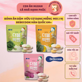 [Date T2/2025] Bánh gạo hữu cơ Bebecook Hàn Quốc 2 vị dạng MIẾNG cho bé ăn dặm từ 6M gói 30gr