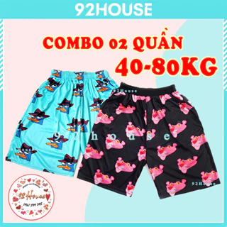 Quần đùi thun hoạt hình báo hồng pinkpanther Combo 02 Quần short lửng cartoon thể thao unisex đồ mặc nhóm đi biển