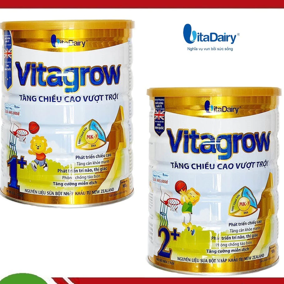 Sữa Bột Vitagrow 1+, 2+ 900g ( Date 2025 )