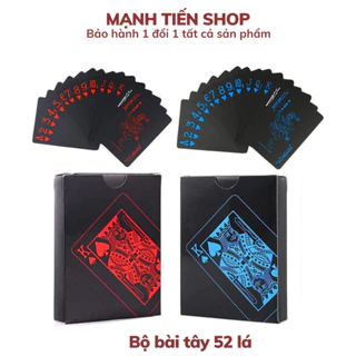 Bộ bài tây màu đen cao cấp 52 lá bài nhựa - Bộ bài poker