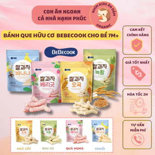 [Date T2/2025] Bánh Gạo Lứt Hữu Cơ DẠNG QUE BEBECOOK Hàn Quốc Cho Bé Ăn Dặm Từ 6M+ túi 25g