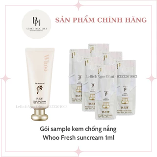 Gói Kem chống nắng Whoo Fresh - Whoo Gongjinhyang Fresh Sun Cream SPF50+/PA++++