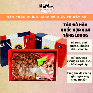 Táo đỏ Hàn Quốc hộp quà tặng đặc biệt bổ sung khí huyết, làm đẹp Hộp 1000g