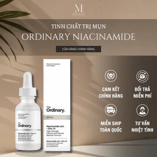 Tinh chất ordinary chính hãng, serum ordinary niacinamide 10% zinc 1% hỗ trợ giảm mụn thu nhỏ lỗ chân lông lọ 30ml