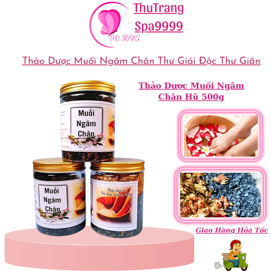 Muối Ngâm Chân Thảo Dược Hũ 500g | Thư Giãn Đôi Chân Bạn Mỗi Ngày Dùng Cho Gia Đình Spa.