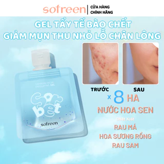 SOFREEN Gel tẩy tế bào chết Rau Má Cây Phỉ Rau Sam giúp sạch bụi bẩn dầu thừa tươi tắn làn da 30g