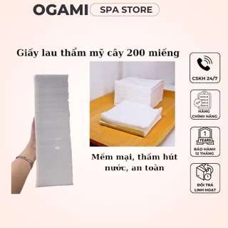 Giấy Lau Mặt Rửa Mặt, Cây 200 Tờ Loai Dày Dùng Cho Spa, Thẩm Mỹ Viện