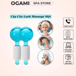 Cặp Cầu Lạnh Massage Mặt Quả Cầu Băng Nâng Cơ Đẩy Sâu Tinh Chất Se Khít Lỗ Chân Lông