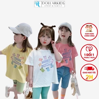 Áo Thun Dollarkids Trẻ Em Nữ Cộc Tay Chất Cotton Đẹp Cho Bé 2 - 12 Tuổi Họa Tiết Dễ Thương