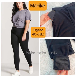 Quần Nỉ Lót Lông CÓ TÚI Manike Quần Legging Nỉ Nữ Siêu Ấm Mùa Đông