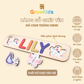 [FREESHIPPING] Wooden Baby Room Decorations, Personalized, Growkids Educational Toys