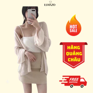 Áo Khoác Cardigan Len Mỏng Cho Nữ LUHAZO Phong Cách Ulzzang Phù Hợp Đi Đà Lạt, Dạo Biển, Labibi K4t3