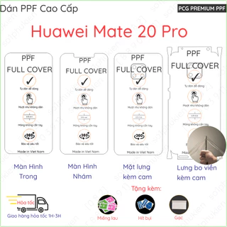 Dán PPF Huawei Mate 20 Pro cho màn hình, mặt lưng, lưng bo viền loại trong, nhám chuẩn xịn