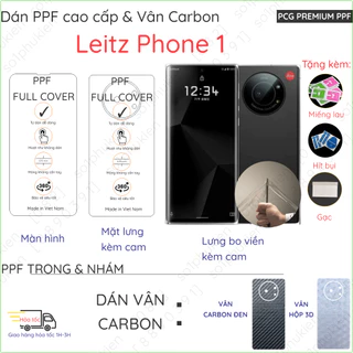 Dán PPF & Vân Carbon Leitz Phone 1 cho màn hình,mặt lưng, full viền loại trong, nhám chuẩn xịn