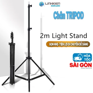 🔥 GIÁ SỈ 🔥 Chân Đèn Live livestream Studio Có Thể Tăng Giảm Chiều Cao Chân Quay 2M Tripod máy ảnh