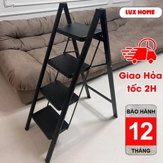 Thang gấp gọn thông minh đa năng cho gia đình, thang gấp 2 3 4 tầng chịu tải 150kg, chất liệu thép carbon dày dặn