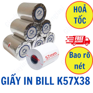 Giấy In Bill K57 - Giấy In Nhiệt K57 Đường Kính 38mm