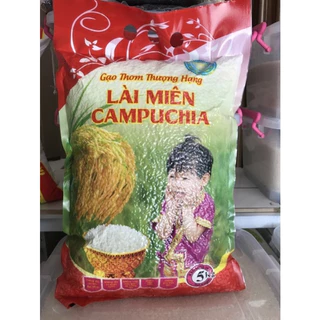 Gạo Lài Miên Campuchia 5kg, Dẻo Vừa Mềm Cơm Thơm Ngon Loại 1 Hàng Nhập Khẩu