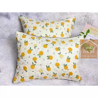 Vỏ gối nằm cotton đũi xơ đậu nành trần bông dày dặn nhiều mẫu kích thước 45x65cm được chọn mẫu