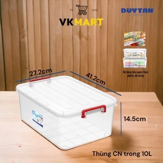 Thùng nhựa trong đựng đồ chơi, quần áo, dụng cụ Duy Tân có nắp H115/H116/H117