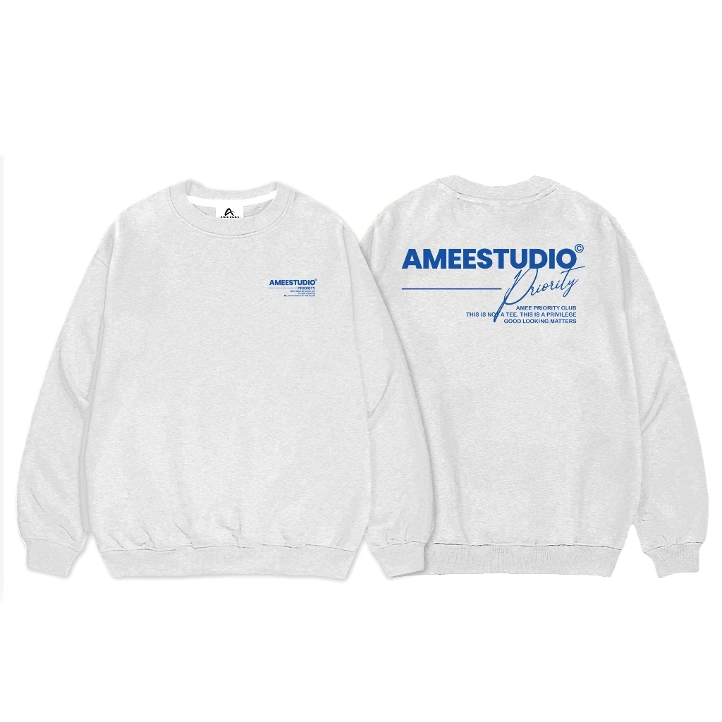 Áo Sweater Amee Studio Priority Nỉ Lót Lông Cotton 100% Unisex Local Brand