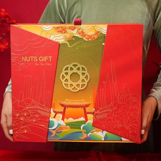 Nuts Gift - Giáp Thìn Đắc Lộc Hộp Quà Trao Sức Khỏe Từ Hạt, Trái Cây, Trà Thảo Mộc