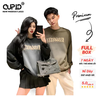 Áo Sweater Cặp Đôi Cao Cấp Thiên Thần CupidStore Nỉ Hàn chần vải 320gsm K Xù,K Dính Couple Sweater