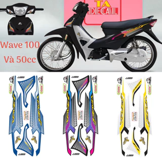 (Nhiều mẫu màu)Tem rời xe wave i 100 và 50cc mẫu lưới,tem 4 lớp chống nước