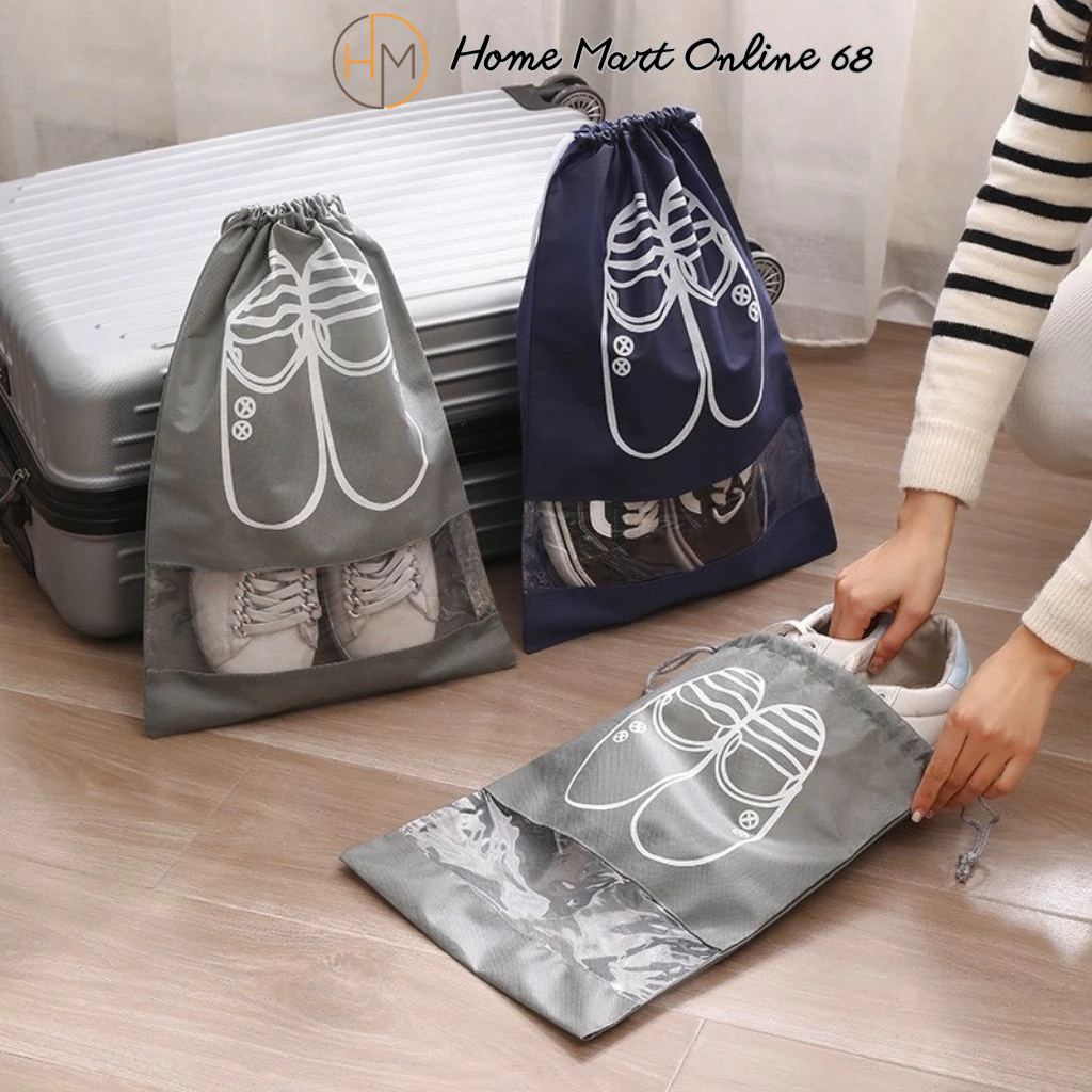 Túi Đựng Giày Hoạ Tiết Chống Bẩn Đi Du Lịch Tiện Lợi P04