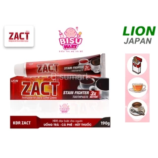 Kem đánh răng Zact dành cho người dùng trà, cà phê, t h uốc lá 190g Lion Nhật Bản