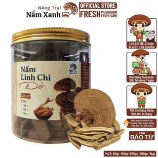 Nấm Linh Chi Đỏ Thái Lát (Có Bào Tử) Hũ 50gr 100gr Tốt Cho Sức Khỏe - Nông Trại Nấm Xanh