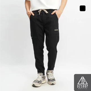 Quần jogger nam D2shop, Quần jogger thun bo chân Santastic, màu đen [JG-8723]