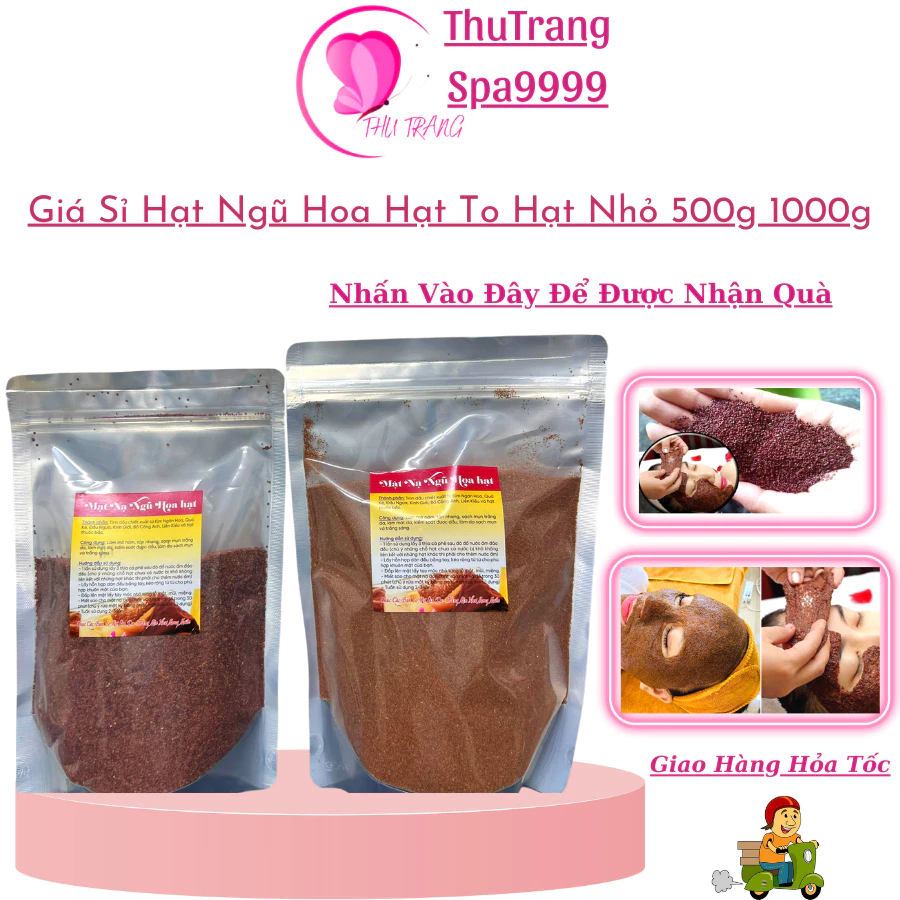 Giá Sỉ Ngũ Hoa Hạt Nhỏ Hạt To, Gói 500g 1000g | Mặt Nạ Bột Ngũ Hoa Nguyên Chất Hàng Nhập Khẩu,