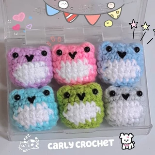 móc khóa ếch mini ú nu bằng len | carly crochet