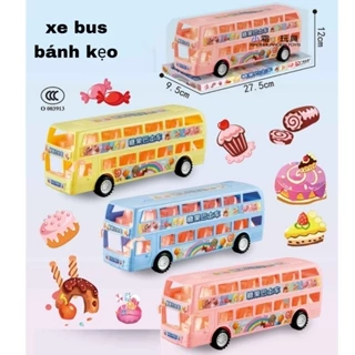 Đồ chơi xe bus dễ thương cho bé  .quà tặng sinh nhật , Xe bus to có bánh đà