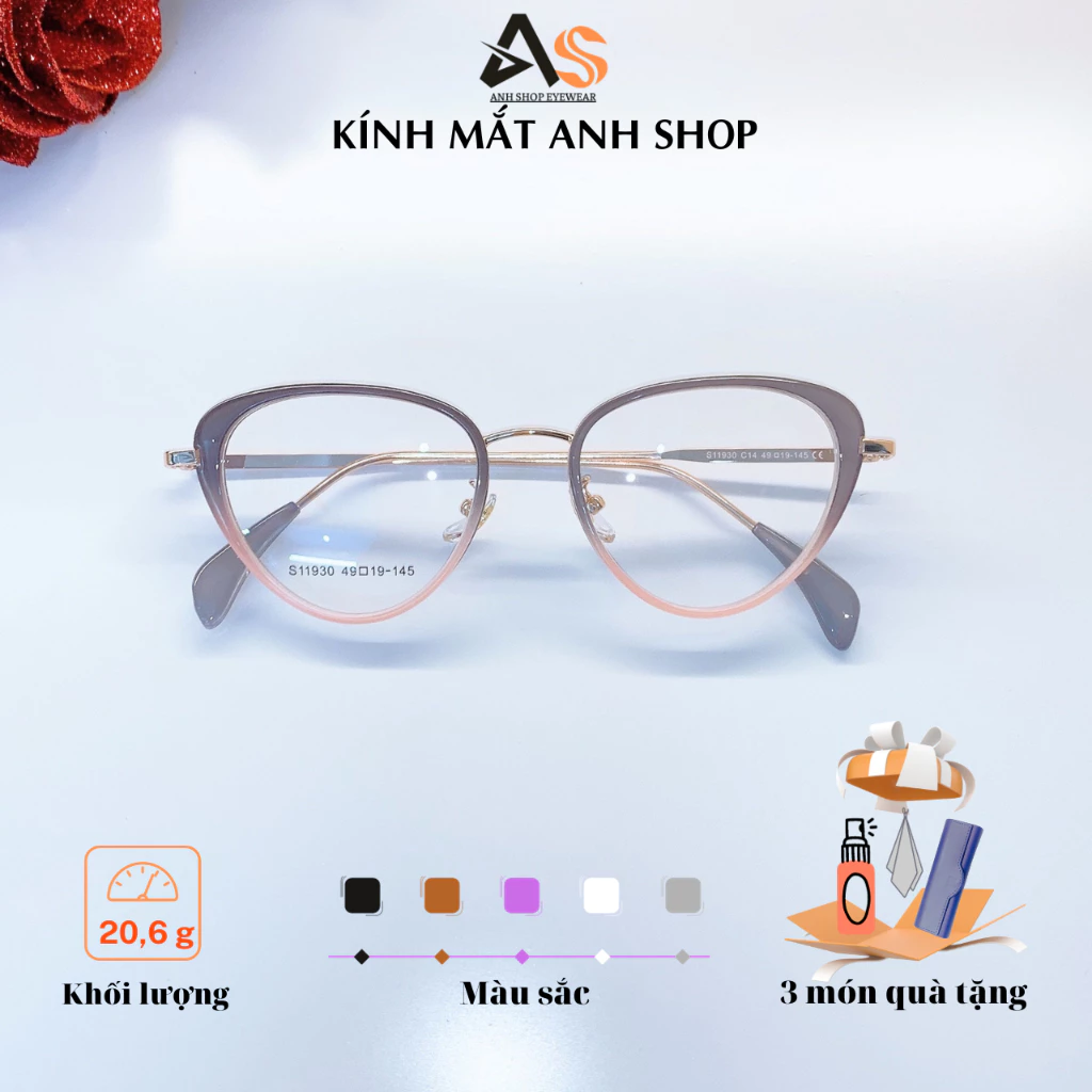 Gọng kính mắt mèo cao cấp chắc chắn nhiều màu sắc 11930A