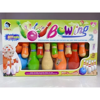 Đồ chơi hộp Bowling nhựa 12 chi tiết cho bé ham vận động