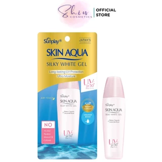 Gel chống nắng dưỡng da trắng mịn Sunplay Skin Aqua Silky White Gel 30g/70g