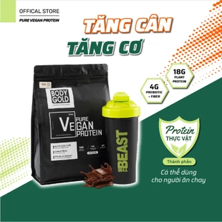 Whey Vegan Protein- Sữa Thực Vật  Tăng cân Tăng cơ Body Gold Túi 1KG. + Tăng Bình Lắc 700ml