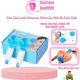 Cặp Cầu Lạnh Massage Mặt Đẩy Sâu Tinh Chất | Nâng Cơ Xóa Nhăn Da Mặt Quả Cầu Lạnh Masa