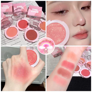 Phấn má hồng Pink Coco Fine shimmer nhỏ gọn giúp trang điểm má dễ thương có ánh nhũ