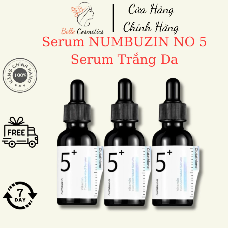 Tinh Chất Trắng Da Mờ Thâm Nám Numbuzin No.5 Vitamin C Concentrated Serum 30ml / Belle Cosmetics